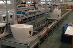 马桶卫浴行业组装倍速链线